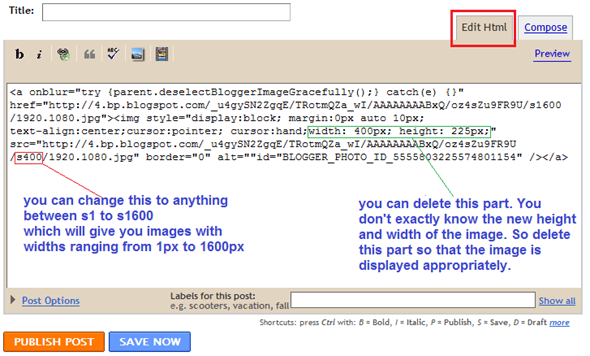 How to post large images in Blogger(Multiple Image Sizes in Blogger ...